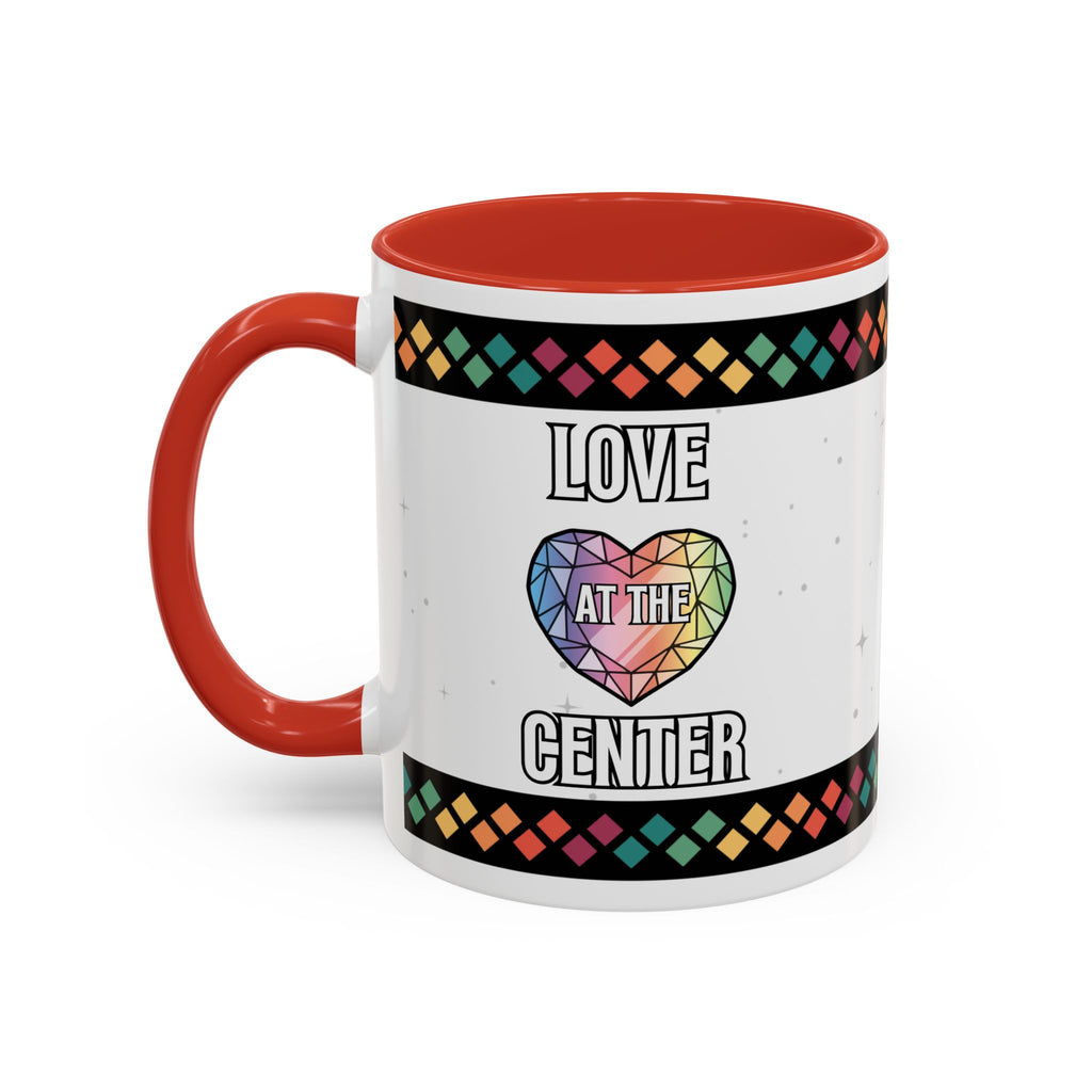 Love at the Center Accent Coffee Mug (11, 15oz)
