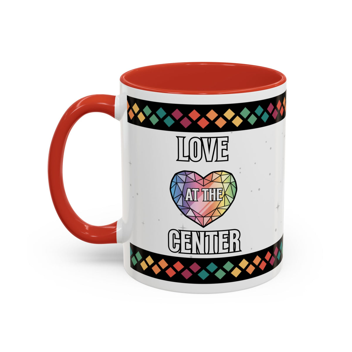 Love at the Center Accent Coffee Mug (11, 15oz)
