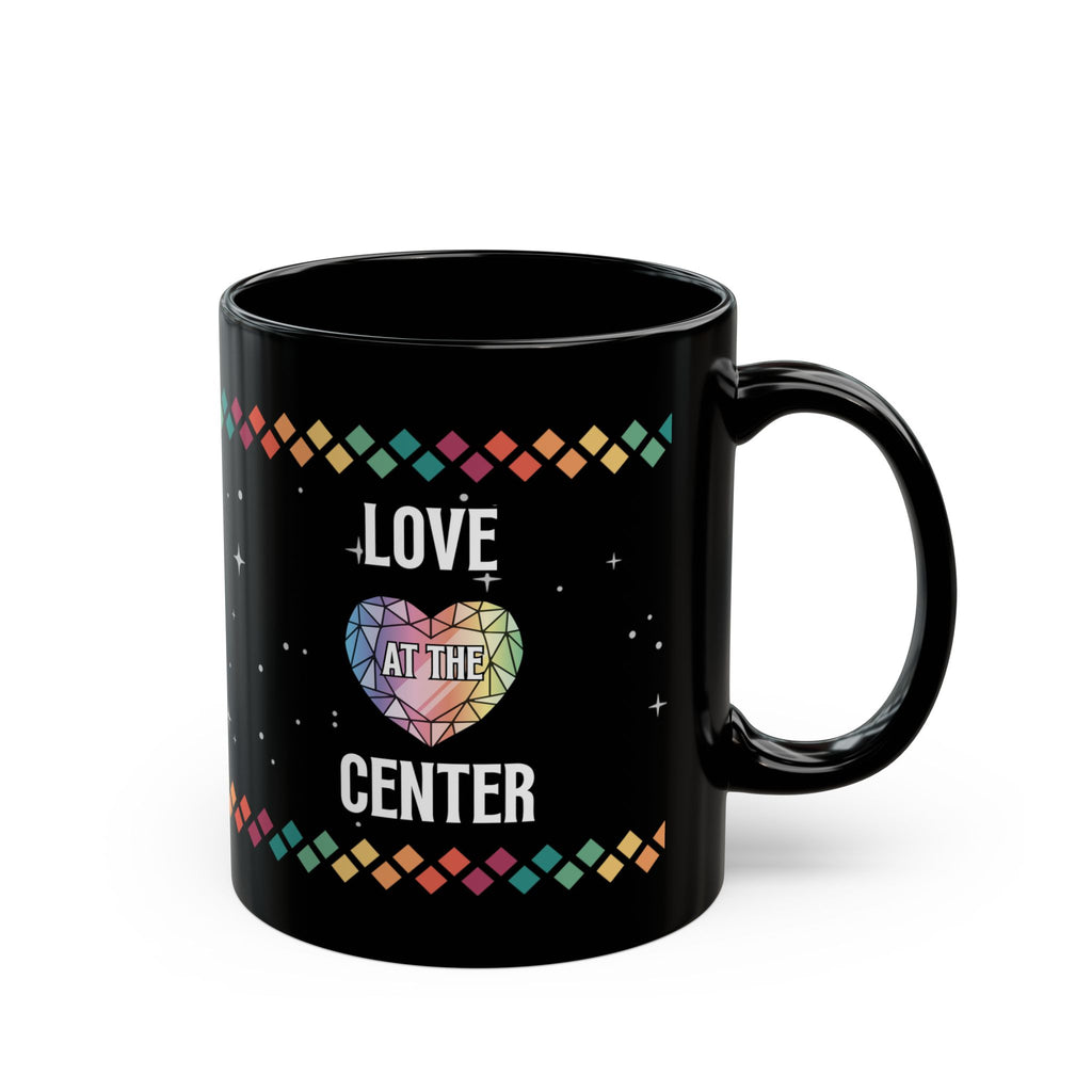 Love at the Center Black Mug (11oz, 15oz)