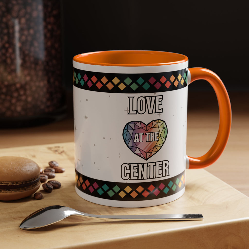 Love at the Center Accent Coffee Mug (11, 15oz)