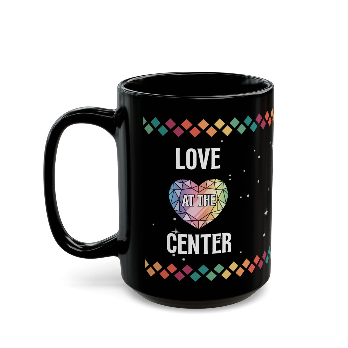 Love at the Center Black Mug (11oz, 15oz)