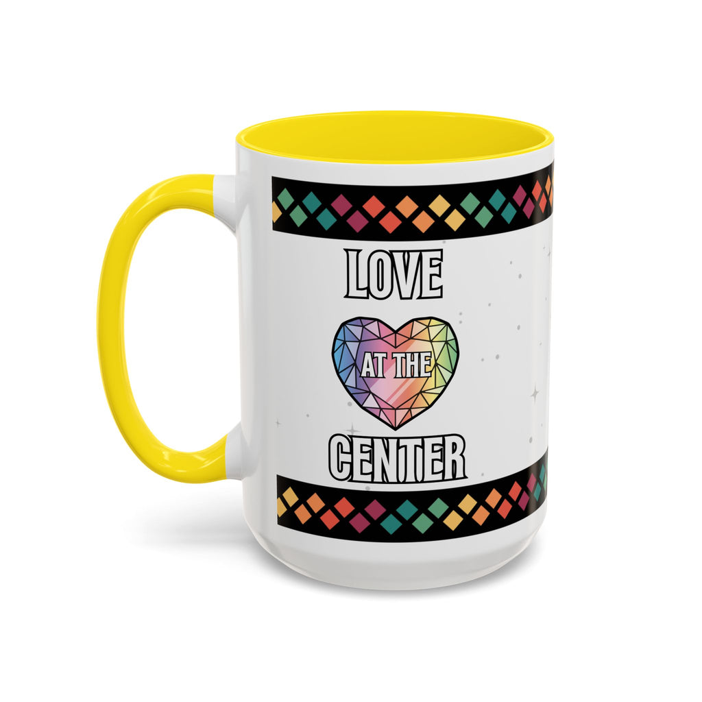 Love at the Center Accent Coffee Mug (11, 15oz)