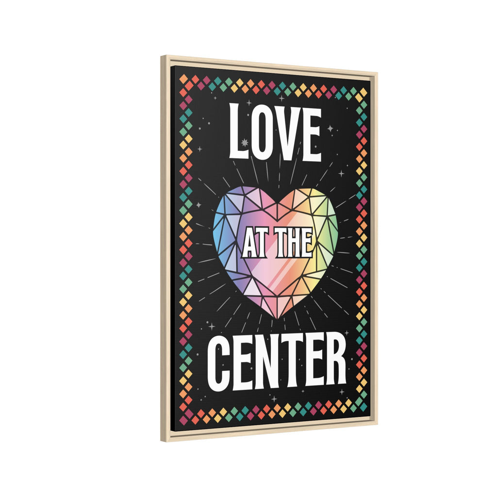 Love at the Center - Matte Canvas, Framed (Multi-color)