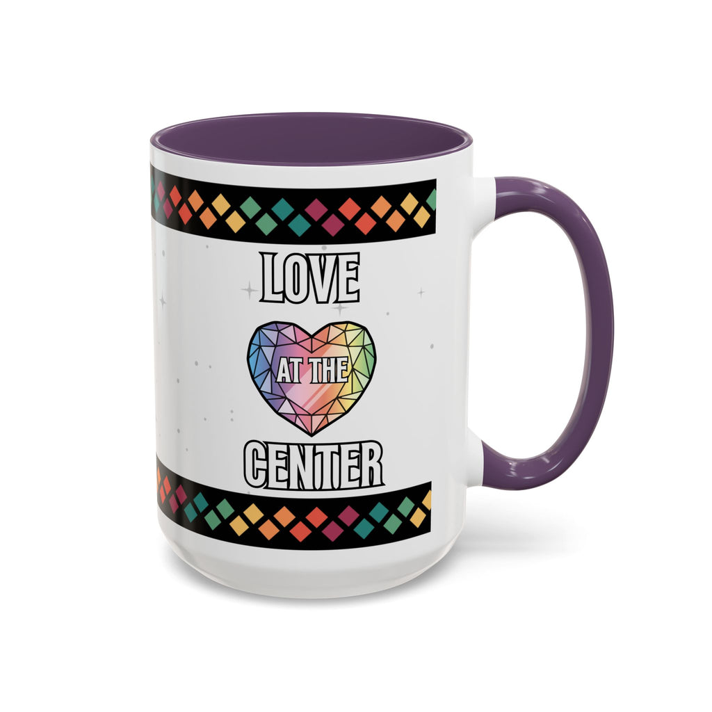 Love at the Center Accent Coffee Mug (11, 15oz)