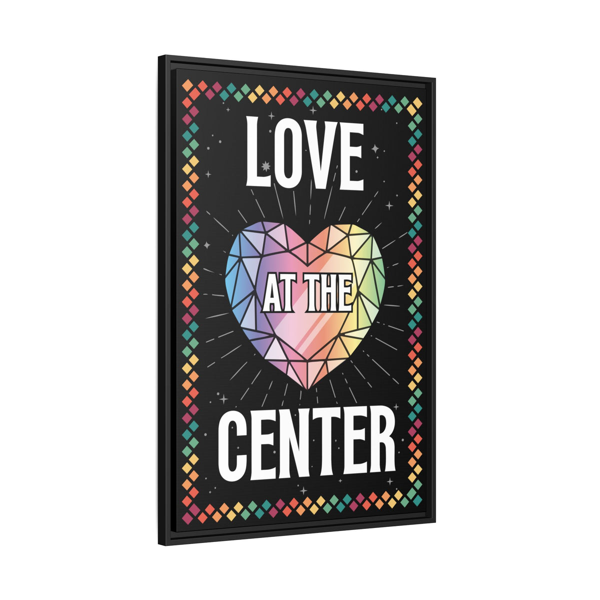 Love at the Center - Matte Canvas, Framed (Multi-color)