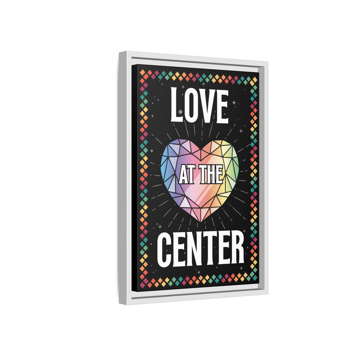 Love at the Center - Matte Canvas, Framed (Multi-color)