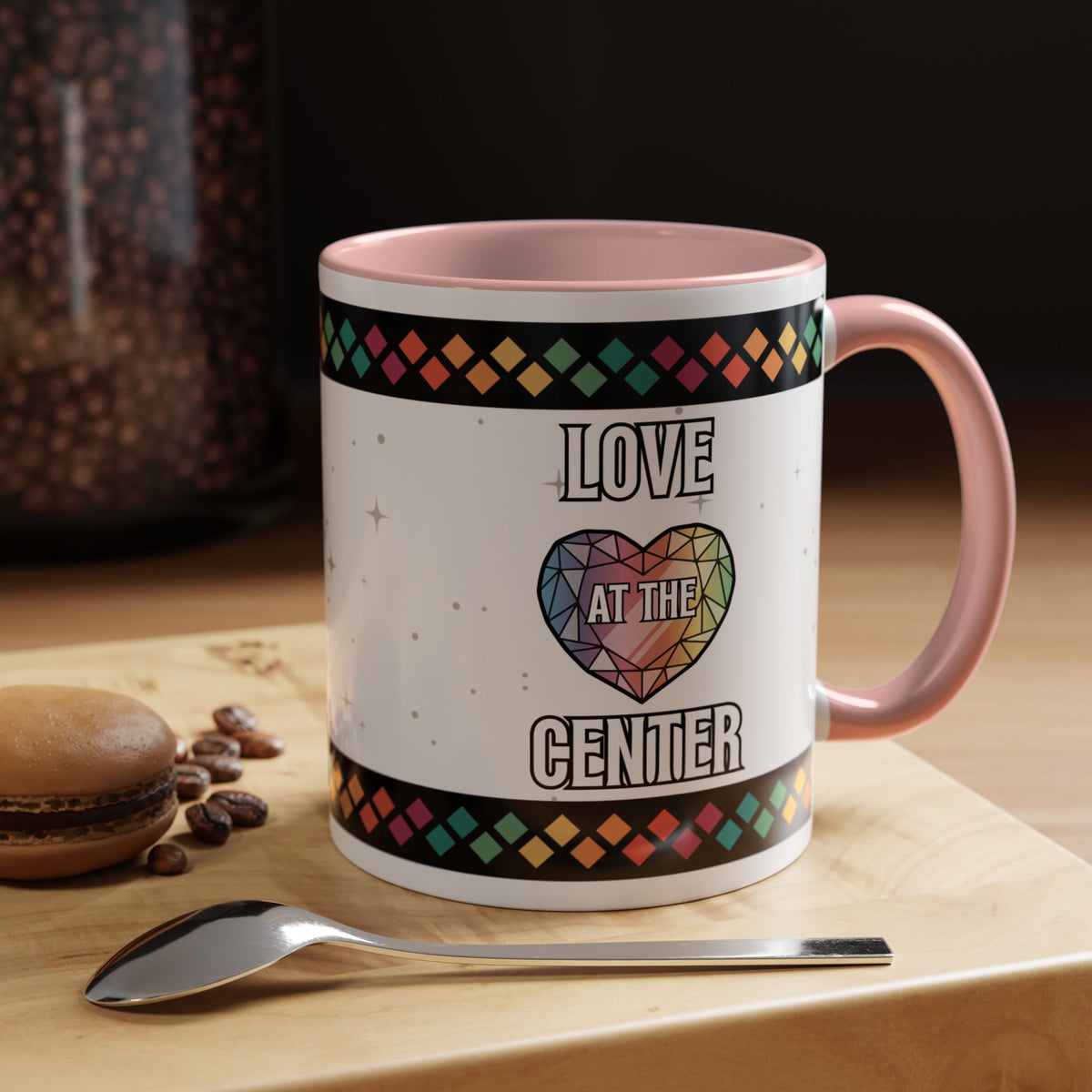 Love at the Center Accent Coffee Mug (11, 15oz)