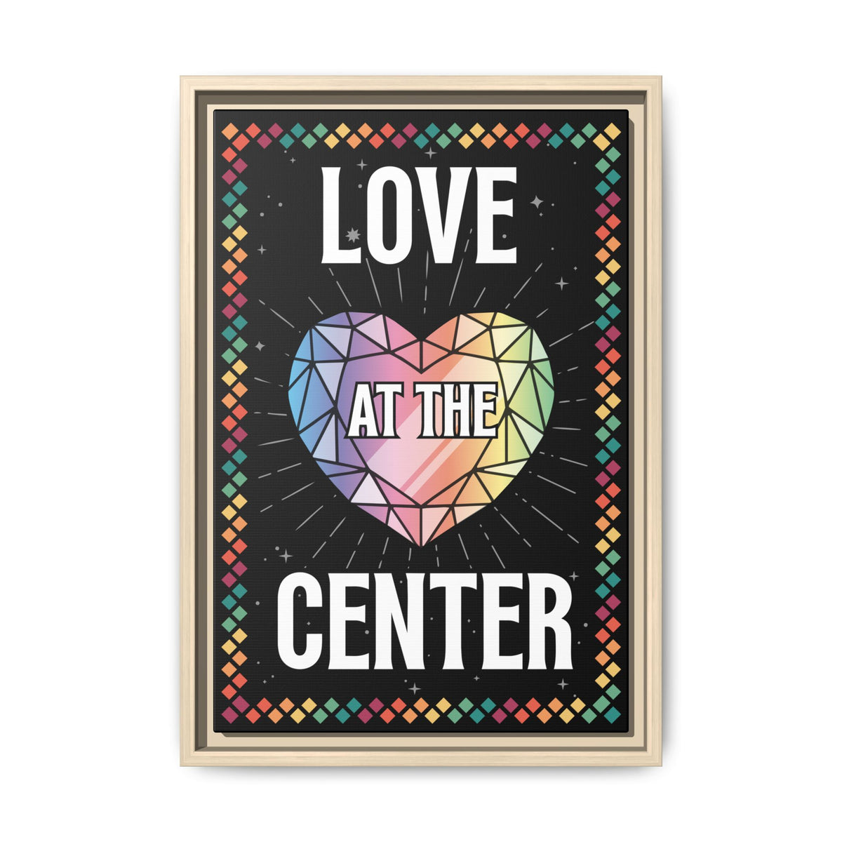 Love at the Center - Matte Canvas, Framed (Multi-color)