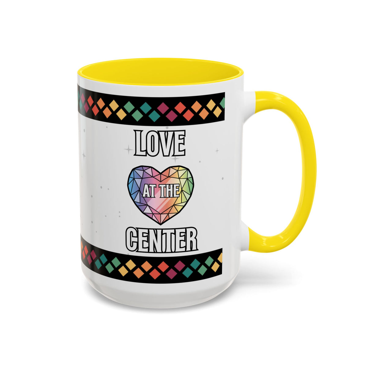 Love at the Center Accent Coffee Mug (11, 15oz)
