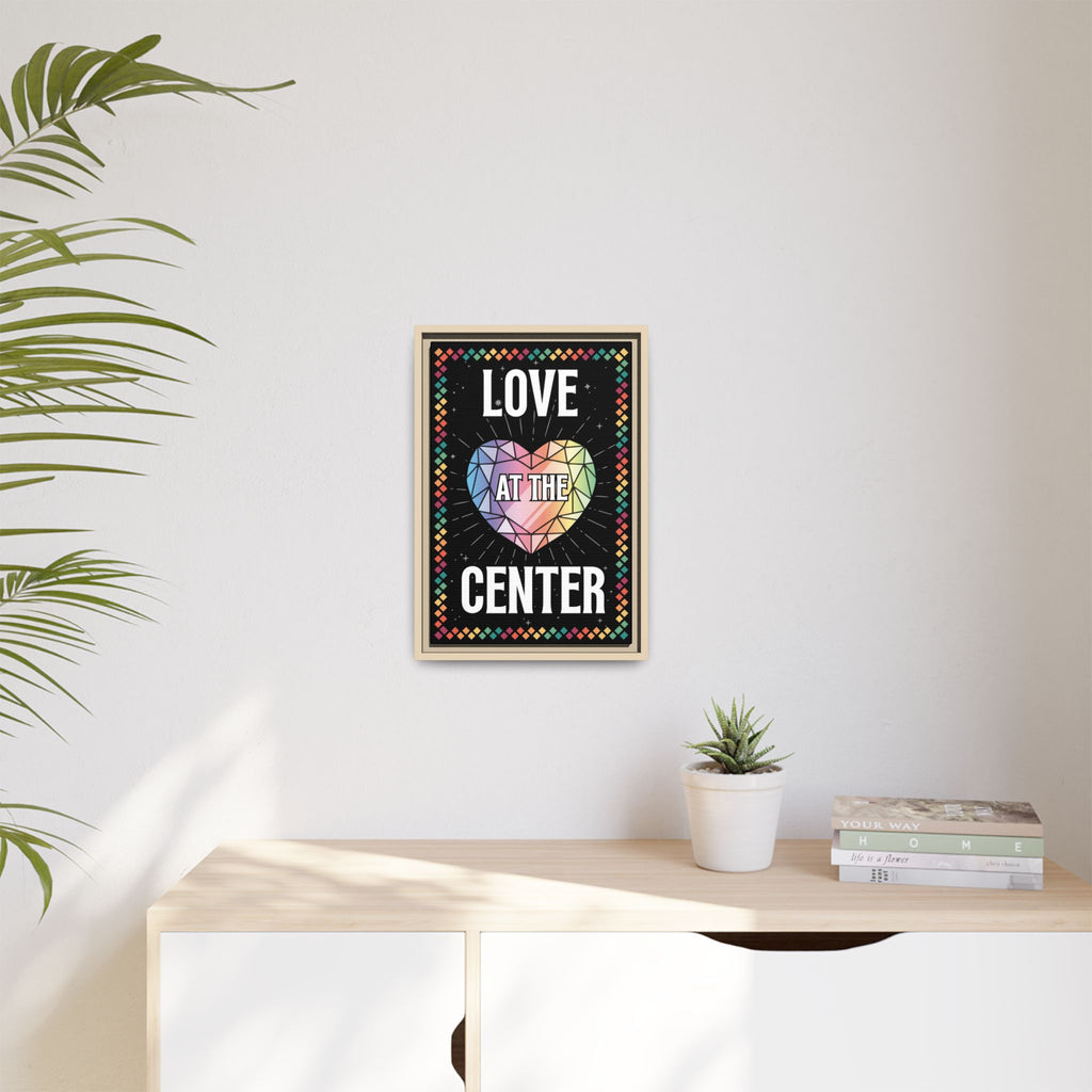 Love at the Center - Matte Canvas, Framed (Multi-color)