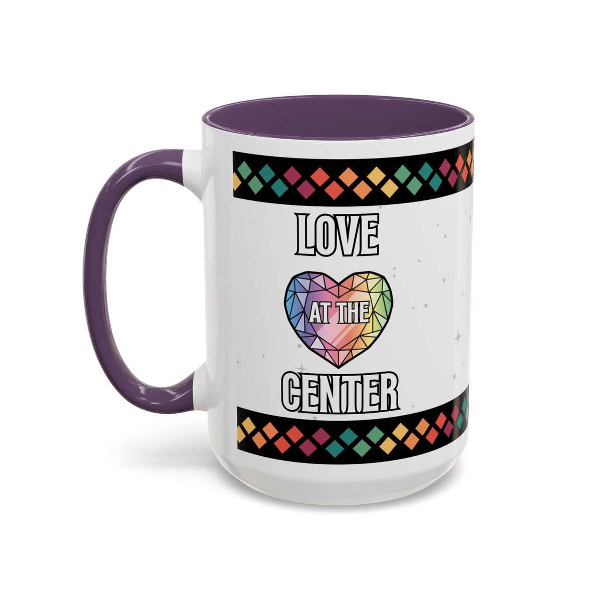 Love at the Center Accent Coffee Mug (11, 15oz)