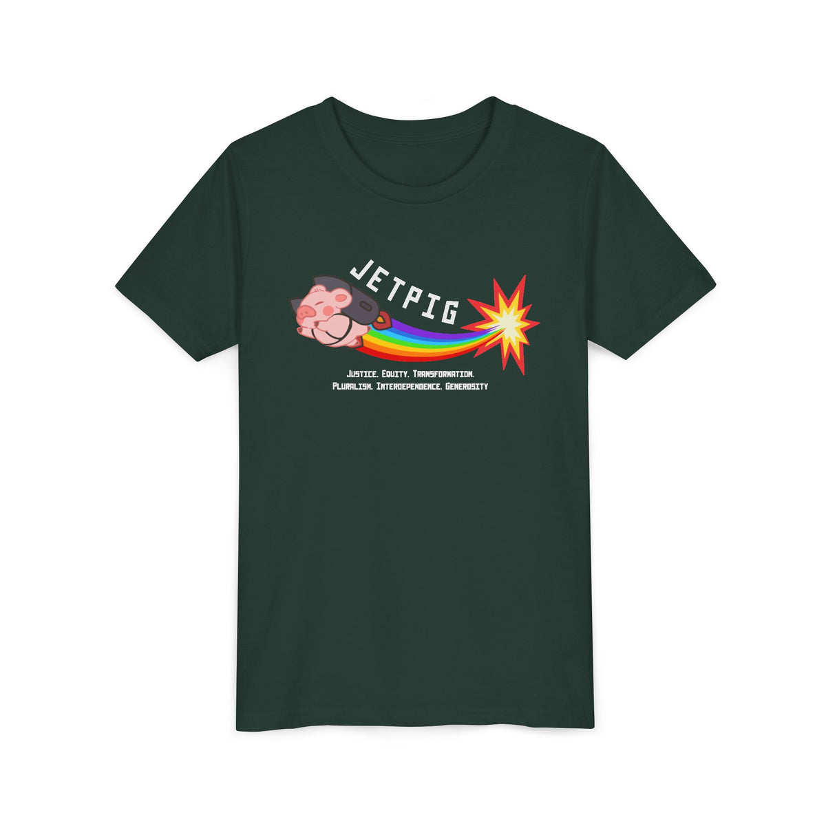 JETPIG Rainbow Blast - Youth Short Sleeve Tee
