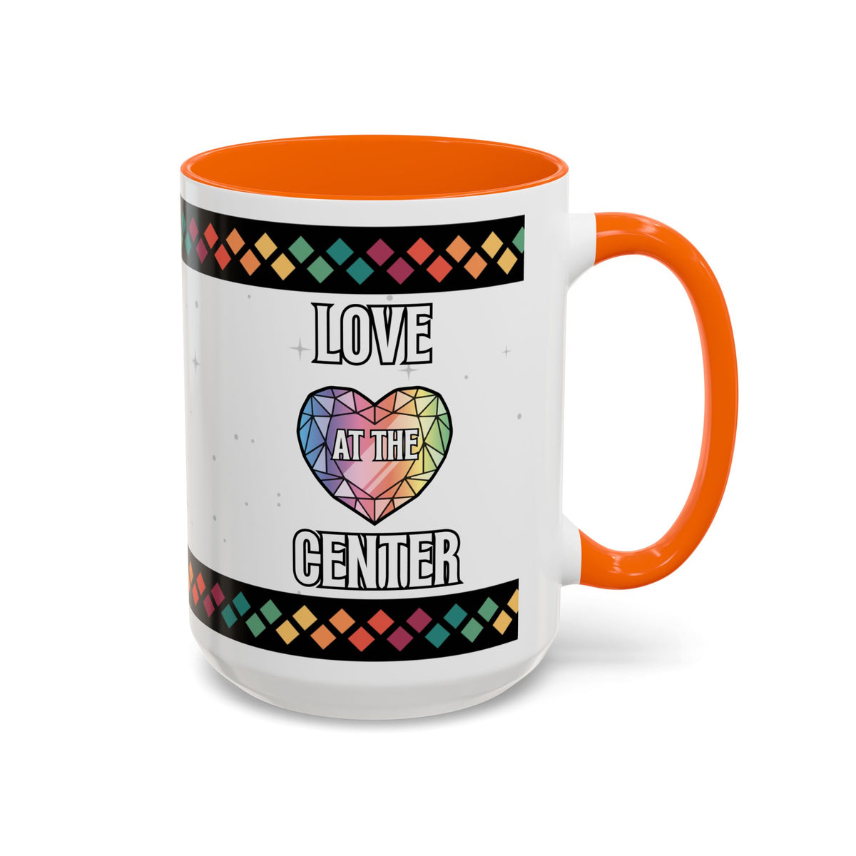 Love at the Center Accent Coffee Mug (11, 15oz)