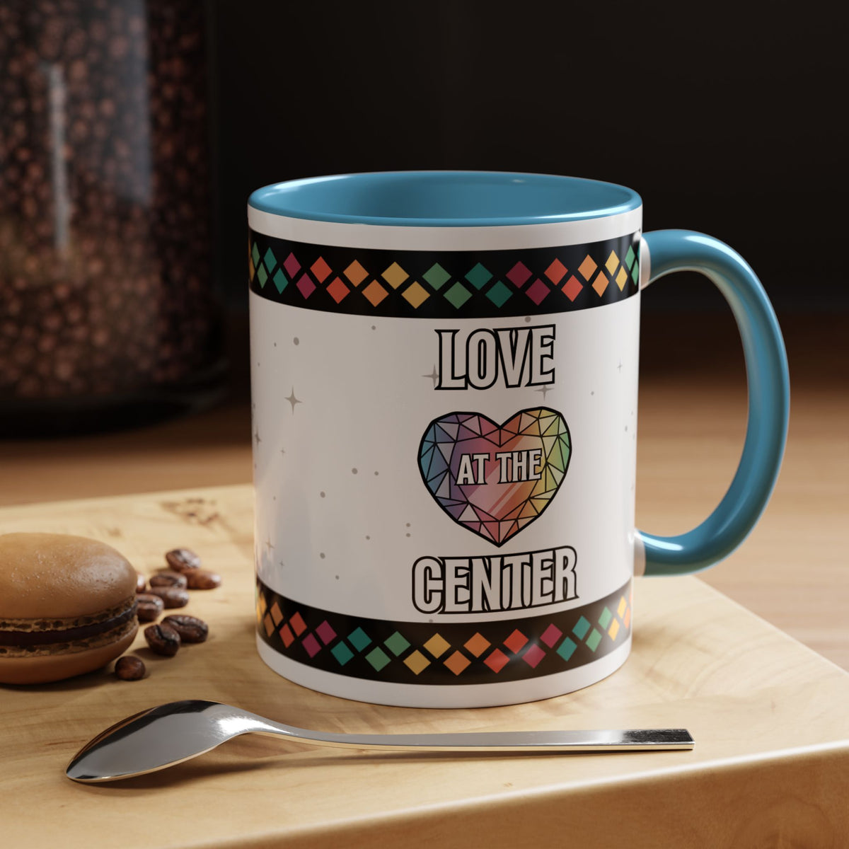 Love at the Center Accent Coffee Mug (11, 15oz)