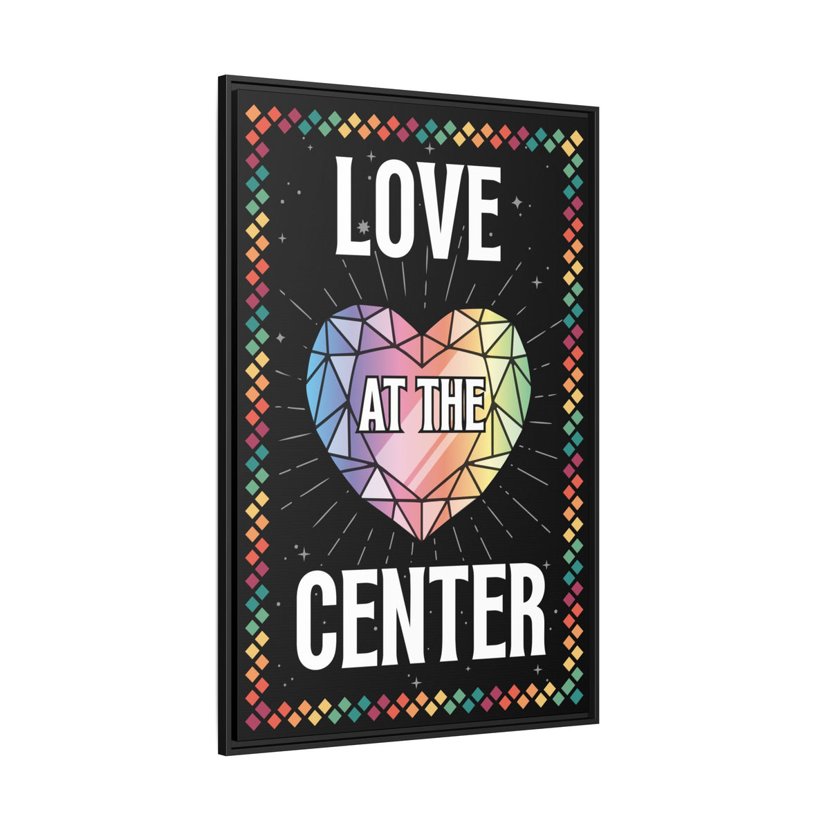 Love at the Center - Matte Canvas, Framed (Multi-color)