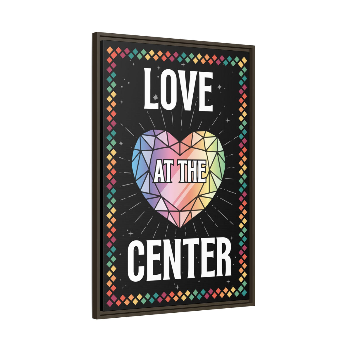 Love at the Center - Matte Canvas, Framed (Multi-color)