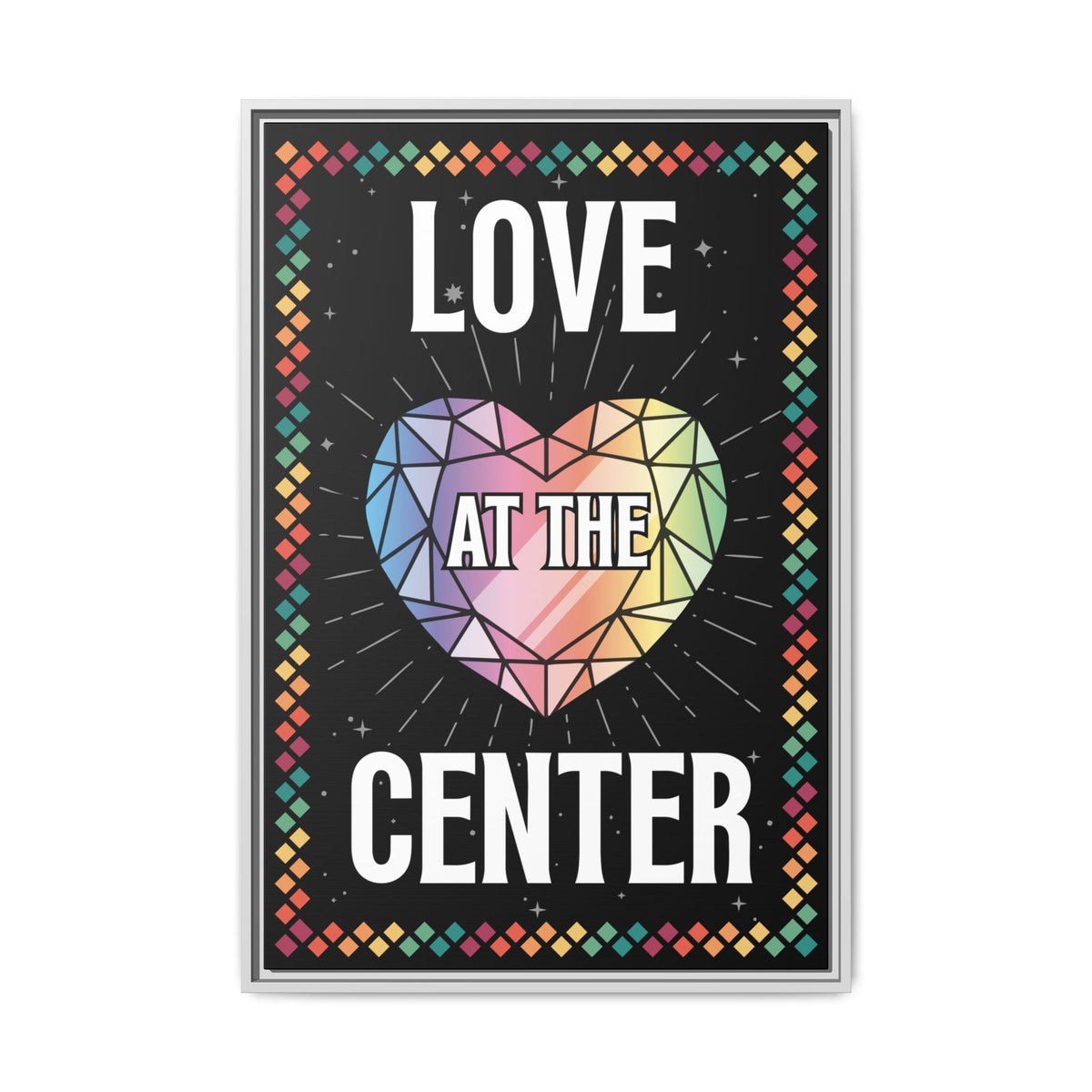 Love at the Center - Matte Canvas, Framed (Multi-color)