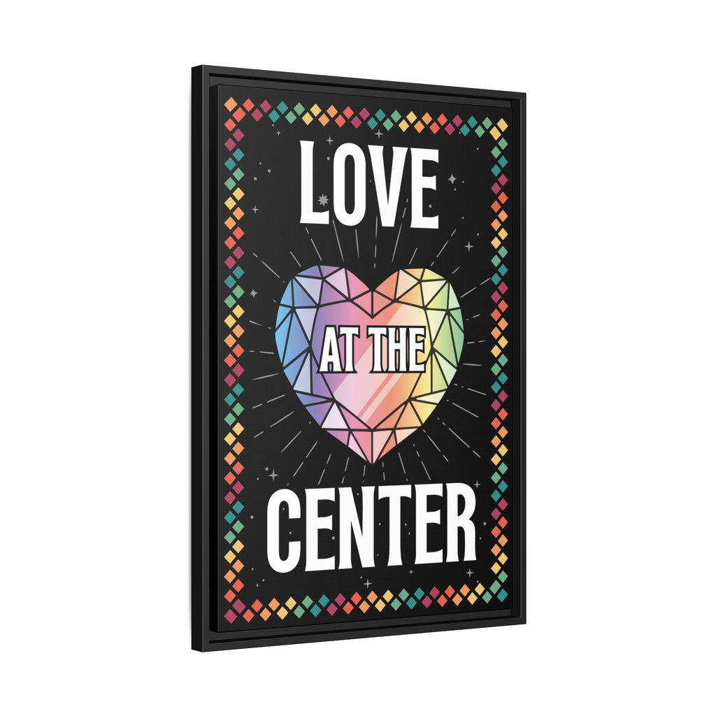 Love at the Center - Matte Canvas, Framed (Multi-color)