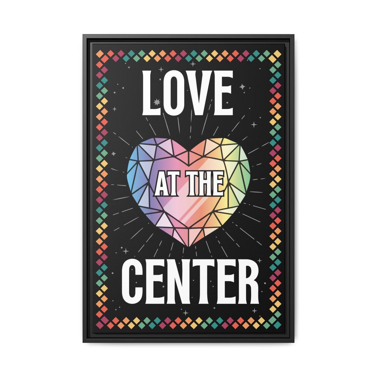 Love at the Center - Matte Canvas, Framed (Multi-color)