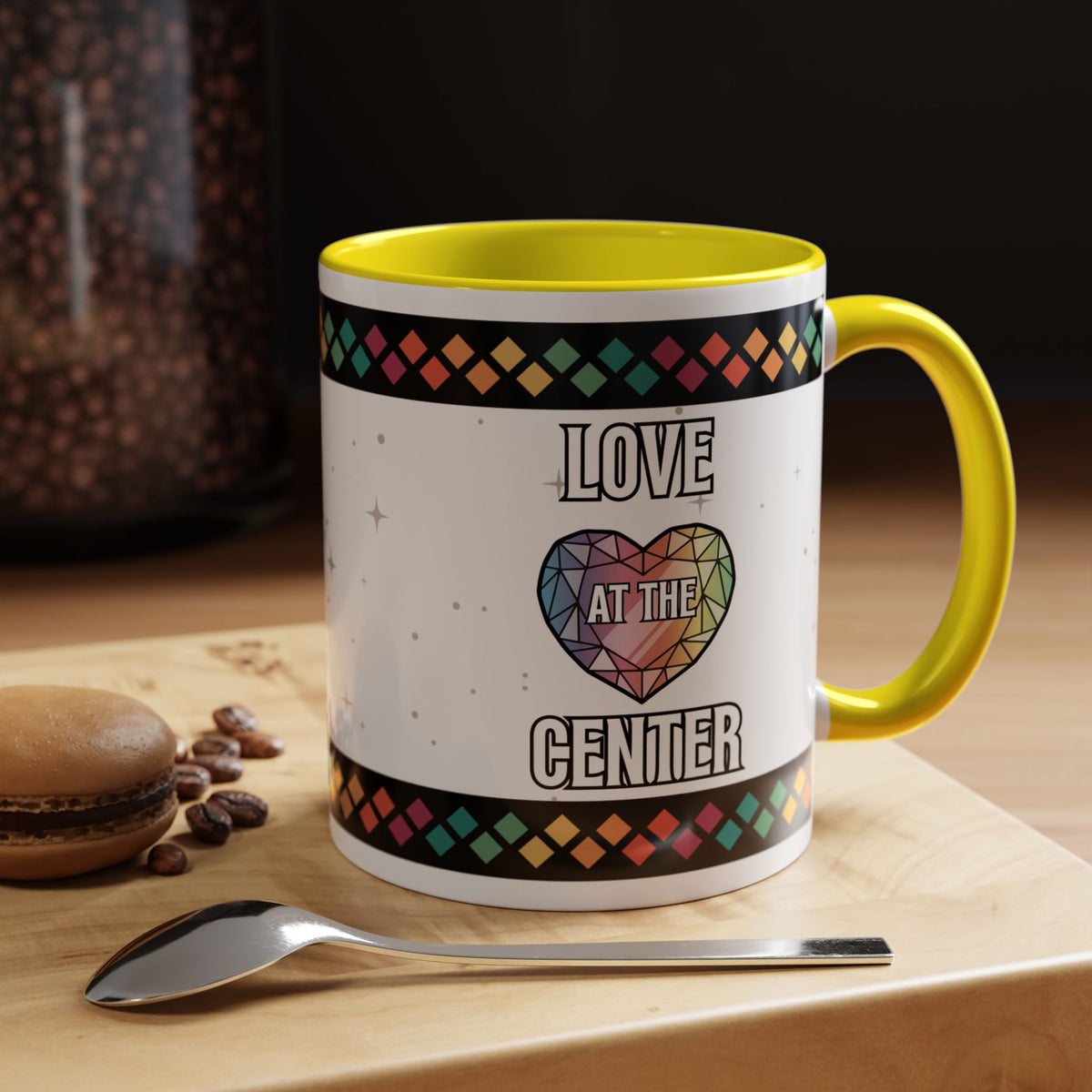 Love at the Center Accent Coffee Mug (11, 15oz)