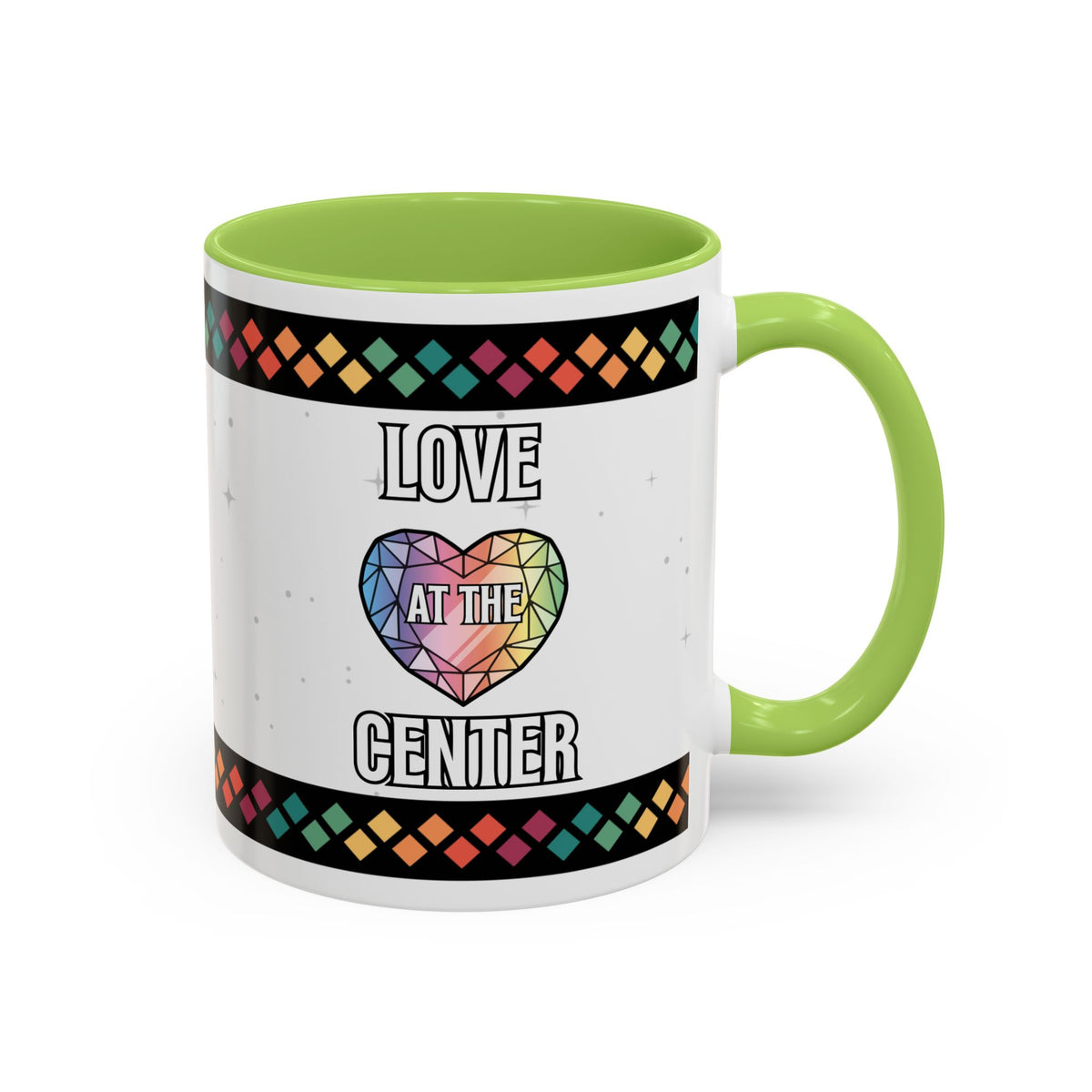 Love at the Center Accent Coffee Mug (11, 15oz)
