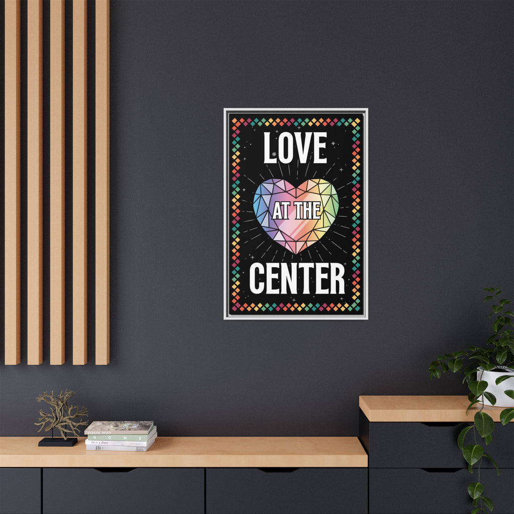 Love at the Center - Matte Canvas, Framed (Multi-color)