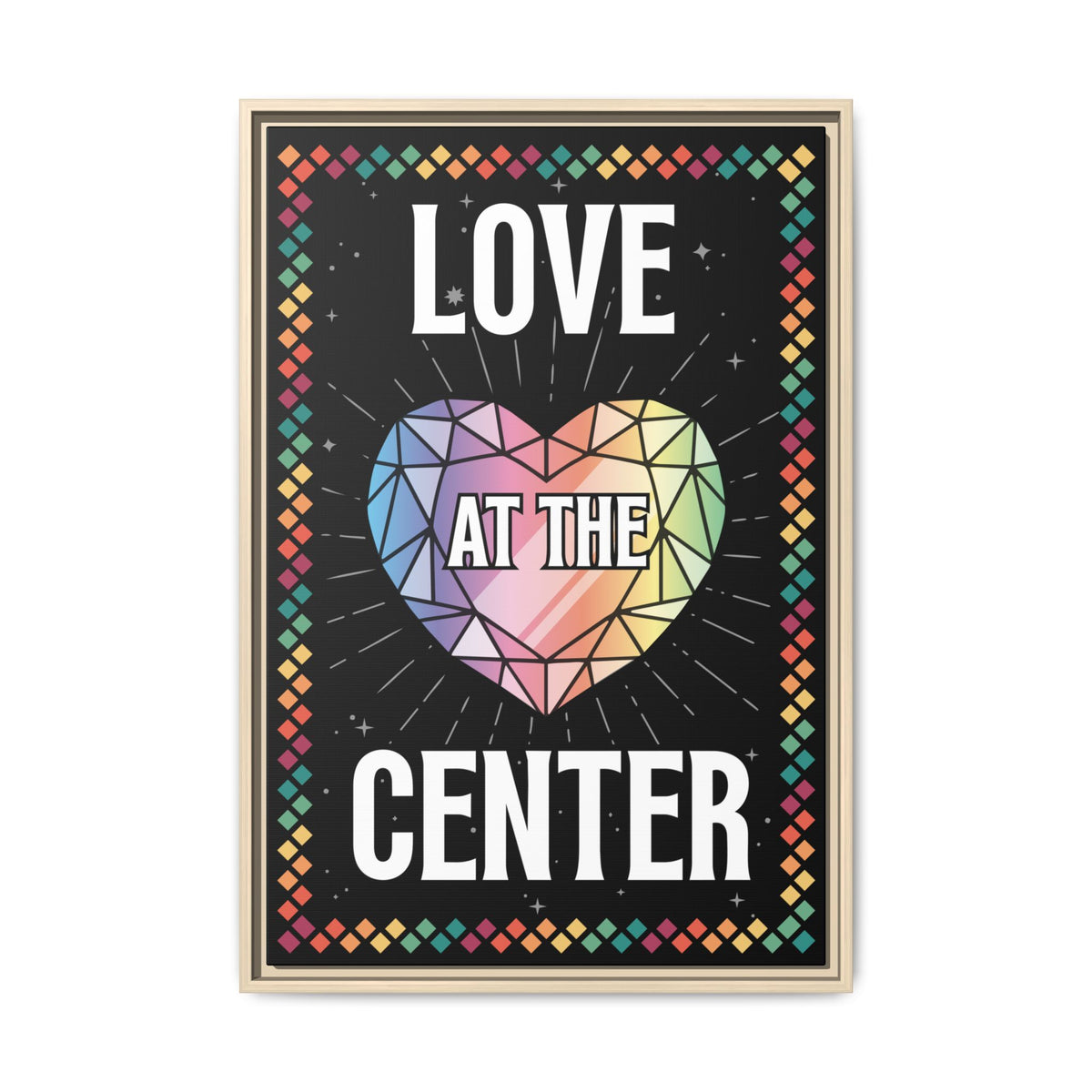 Love at the Center - Matte Canvas, Framed (Multi-color)