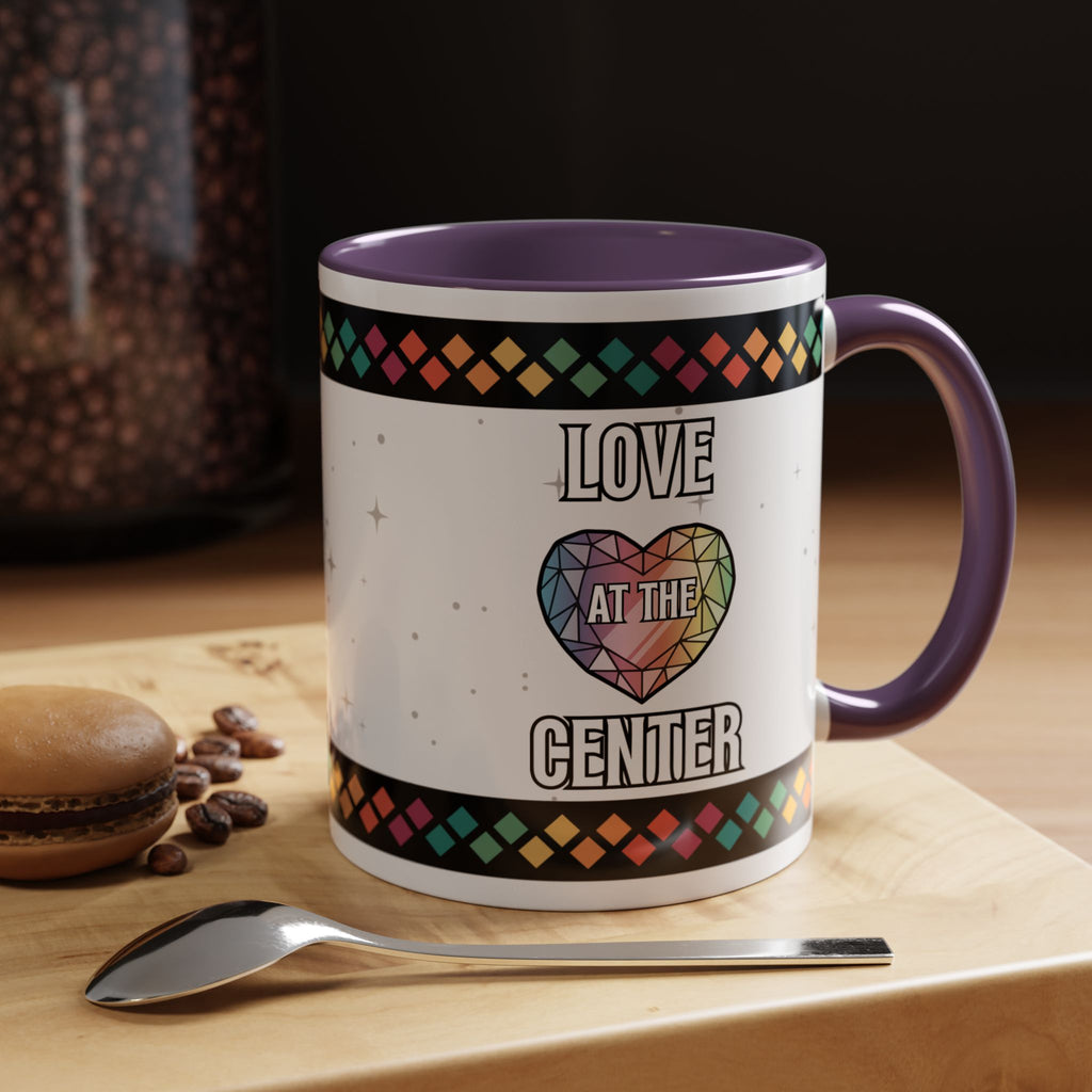 Love at the Center Accent Coffee Mug (11, 15oz)