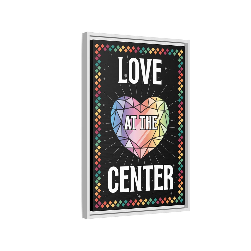 Love at the Center - Matte Canvas, Framed (Multi-color)