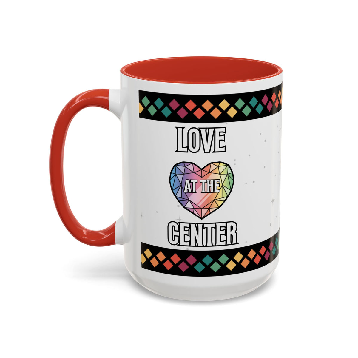 Love at the Center Accent Coffee Mug (11, 15oz)