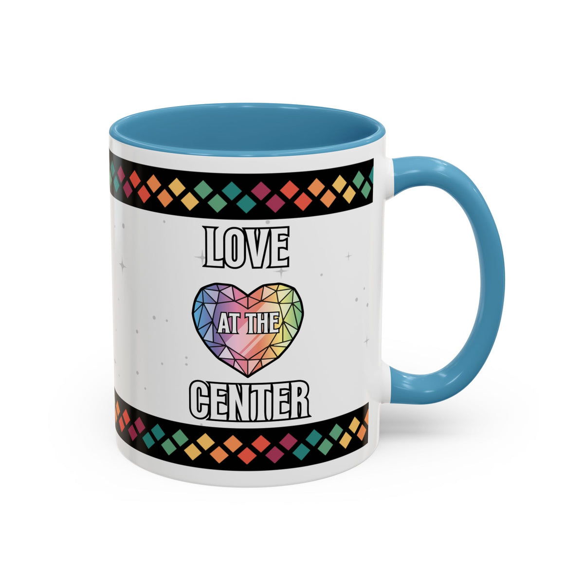 Love at the Center Accent Coffee Mug (11, 15oz)