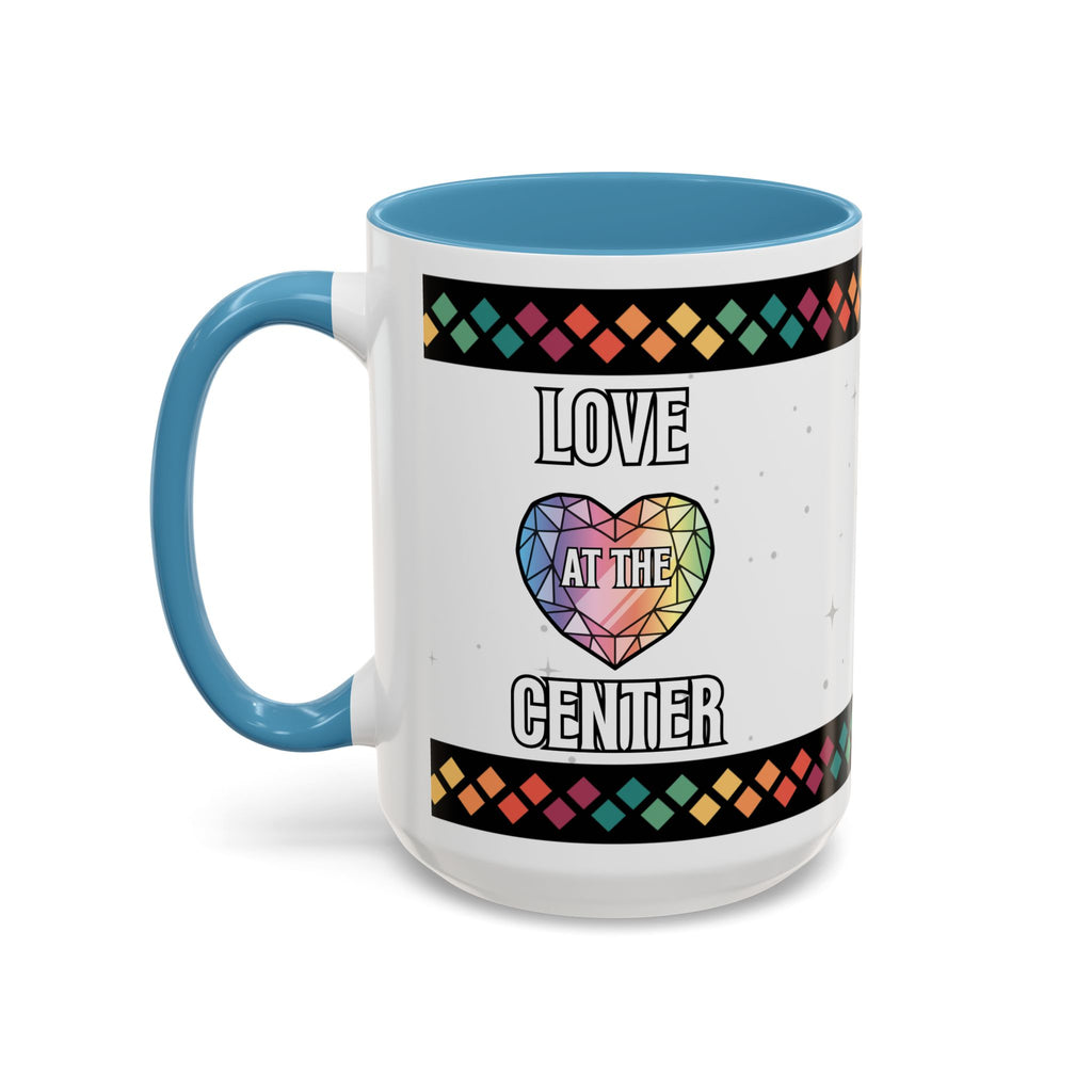 Love at the Center Accent Coffee Mug (11, 15oz)