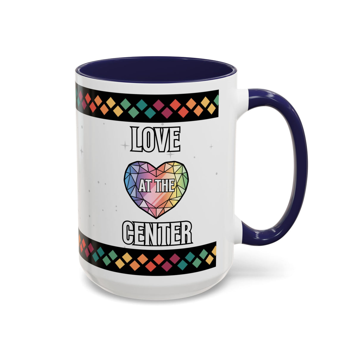 Love at the Center Accent Coffee Mug (11, 15oz)