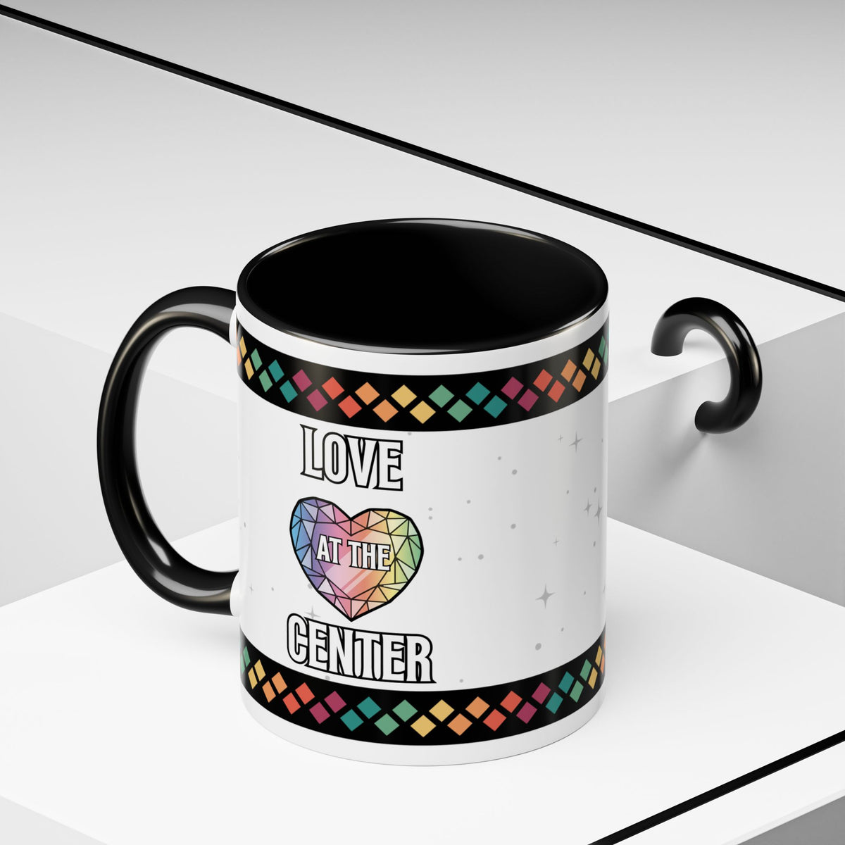 Love at the Center Accent Coffee Mug (11, 15oz)