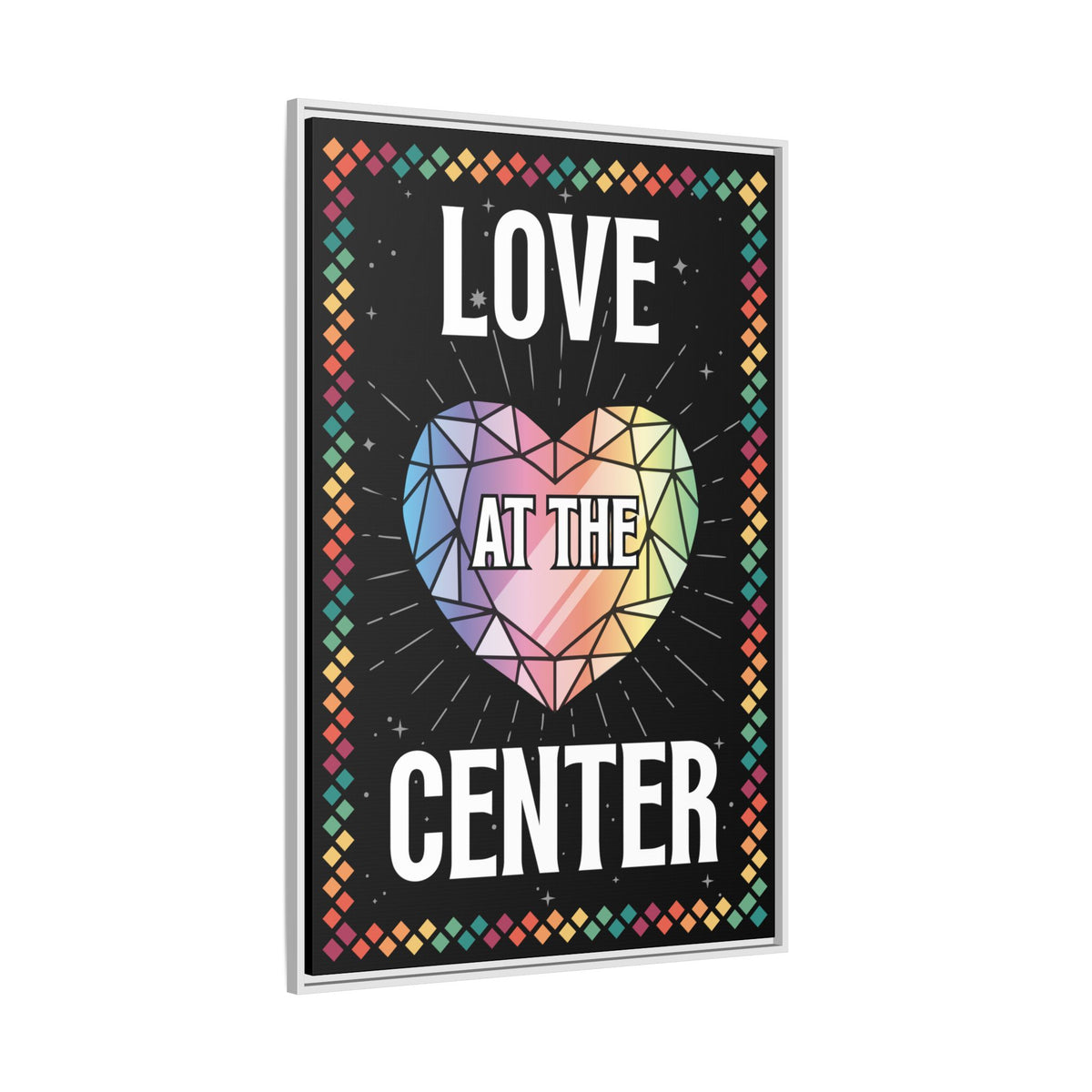 Love at the Center - Matte Canvas, Framed (Multi-color)
