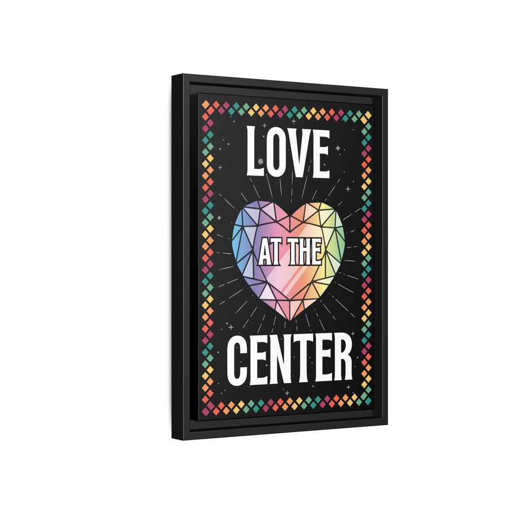 Love at the Center - Matte Canvas, Framed (Multi-color)
