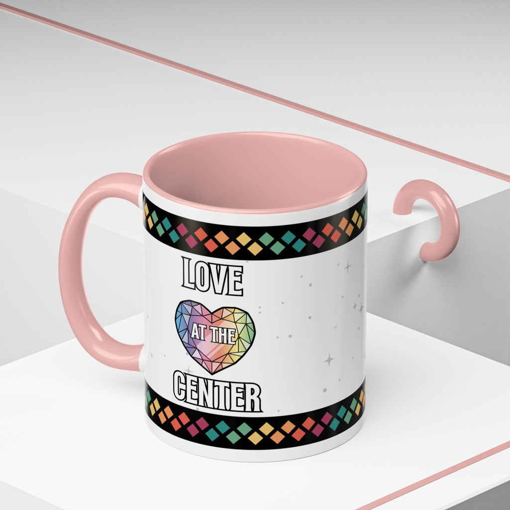 Love at the Center Accent Coffee Mug (11, 15oz)