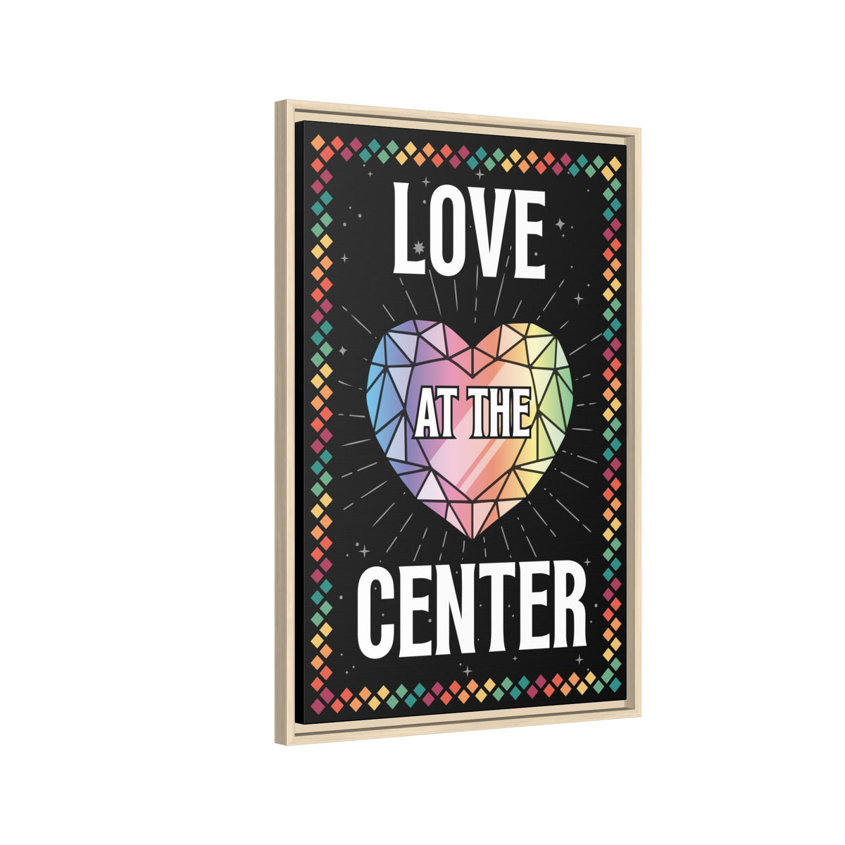 Love at the Center - Matte Canvas, Framed (Multi-color)