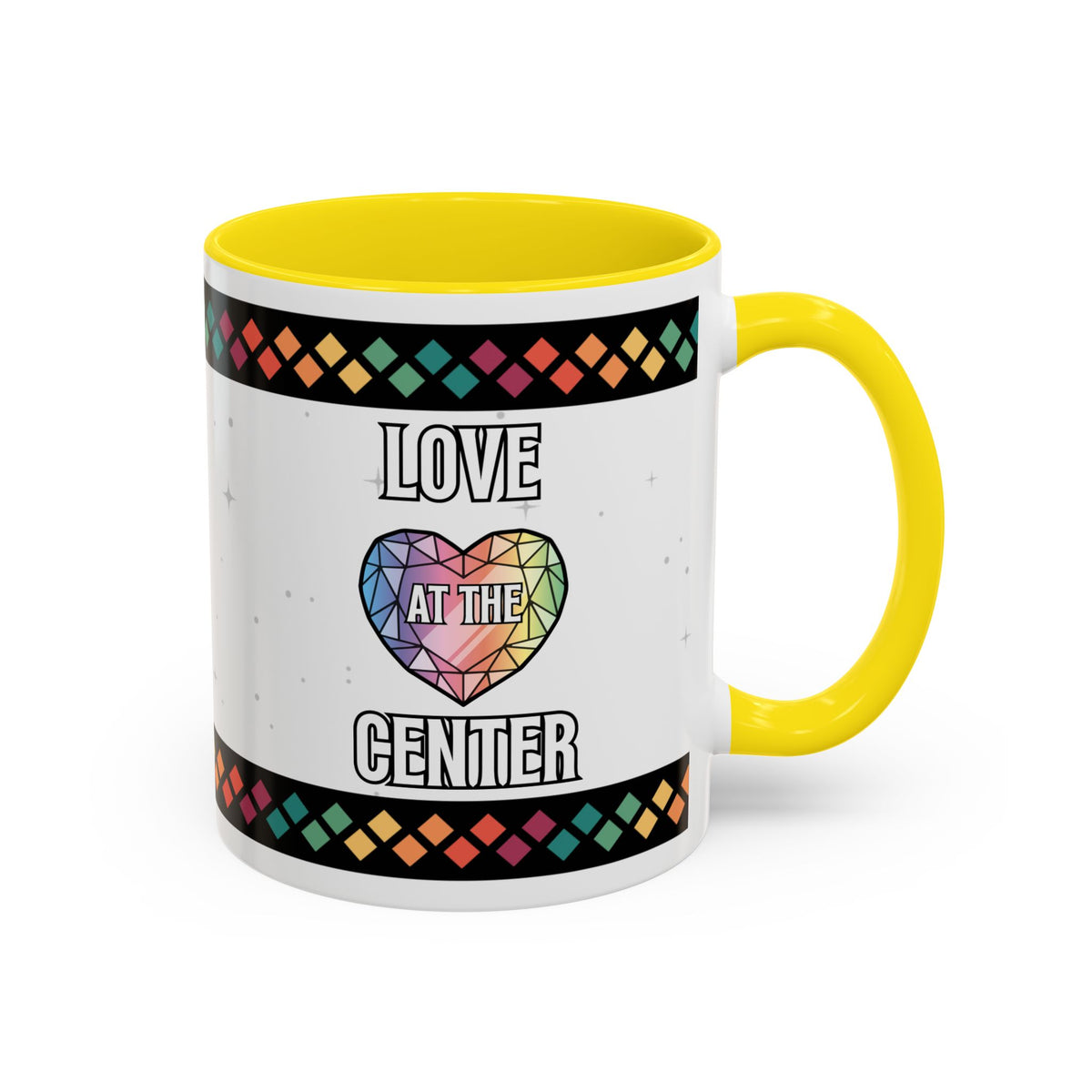 Love at the Center Accent Coffee Mug (11, 15oz)