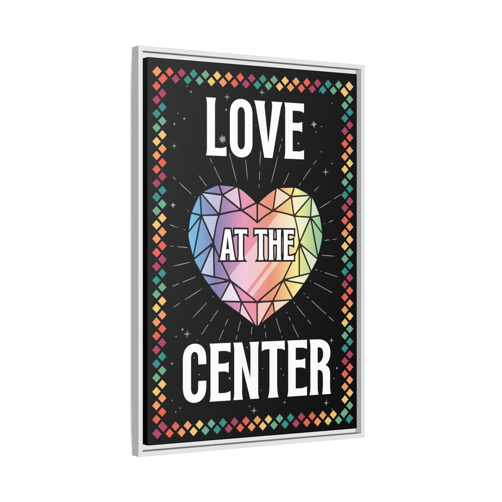 Love at the Center - Matte Canvas, Framed (Multi-color)