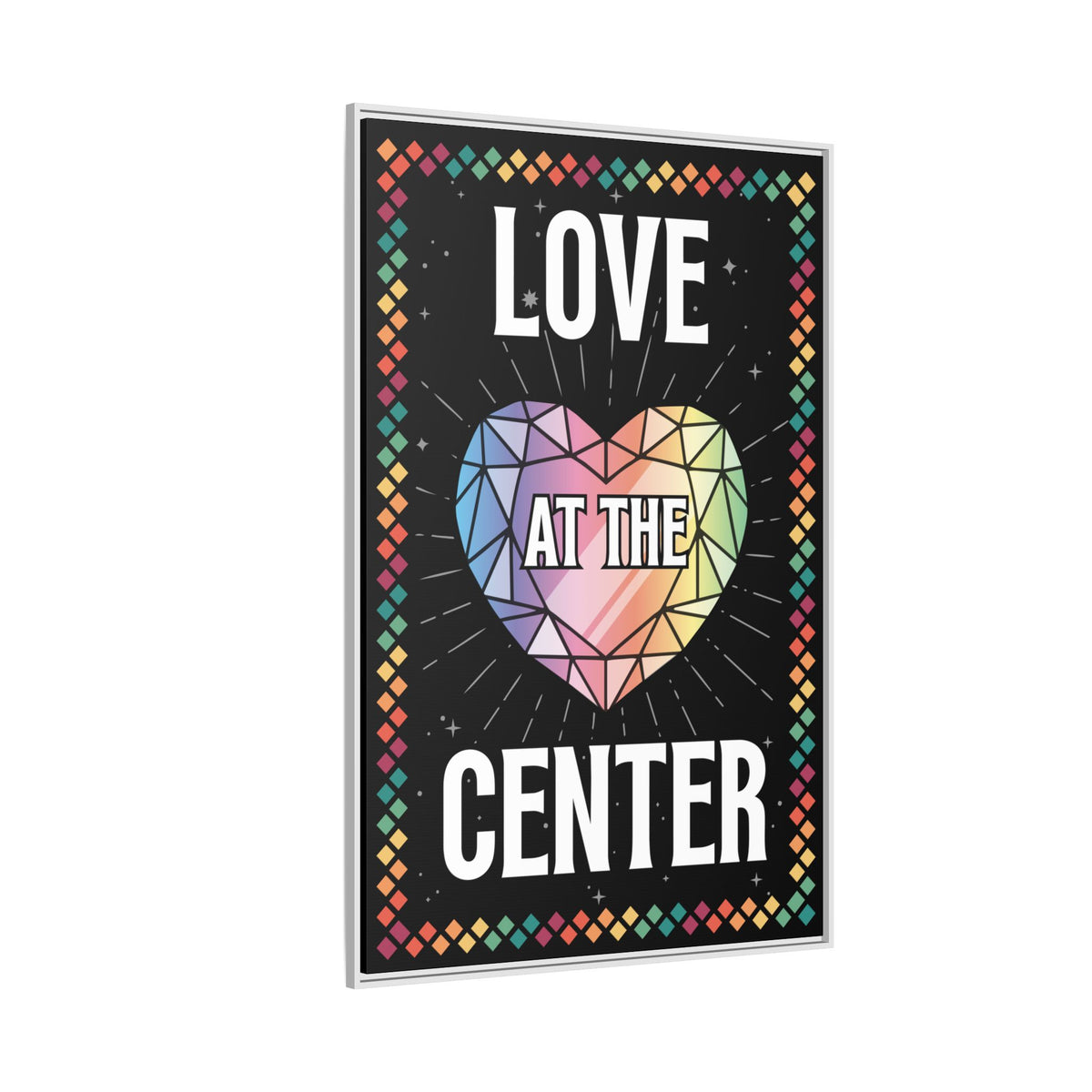 Love at the Center - Matte Canvas, Framed (Multi-color)