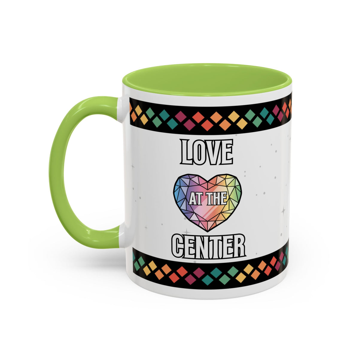 Love at the Center Accent Coffee Mug (11, 15oz)