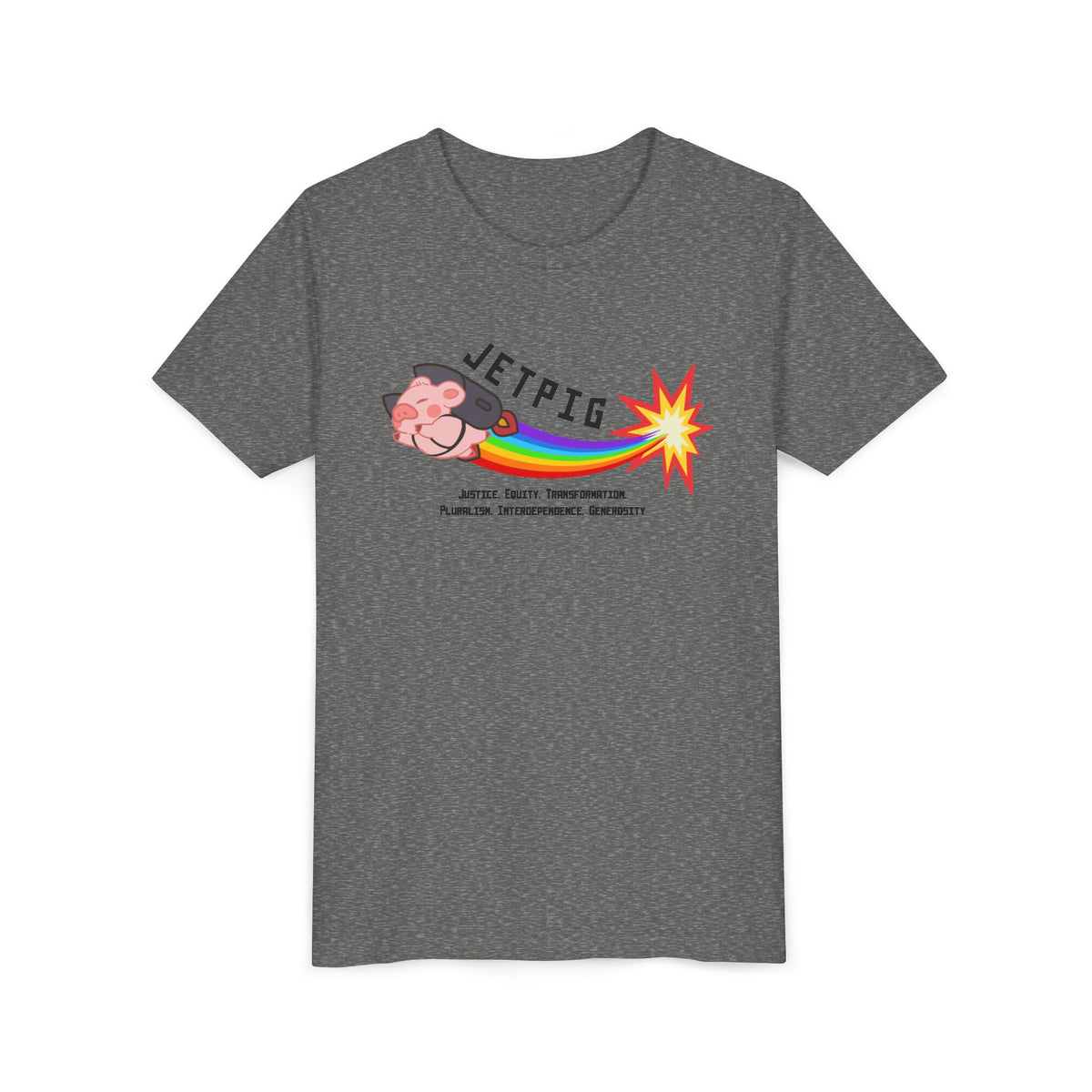 JETPIG Rainbow Blast - Youth Short Sleeve Tee