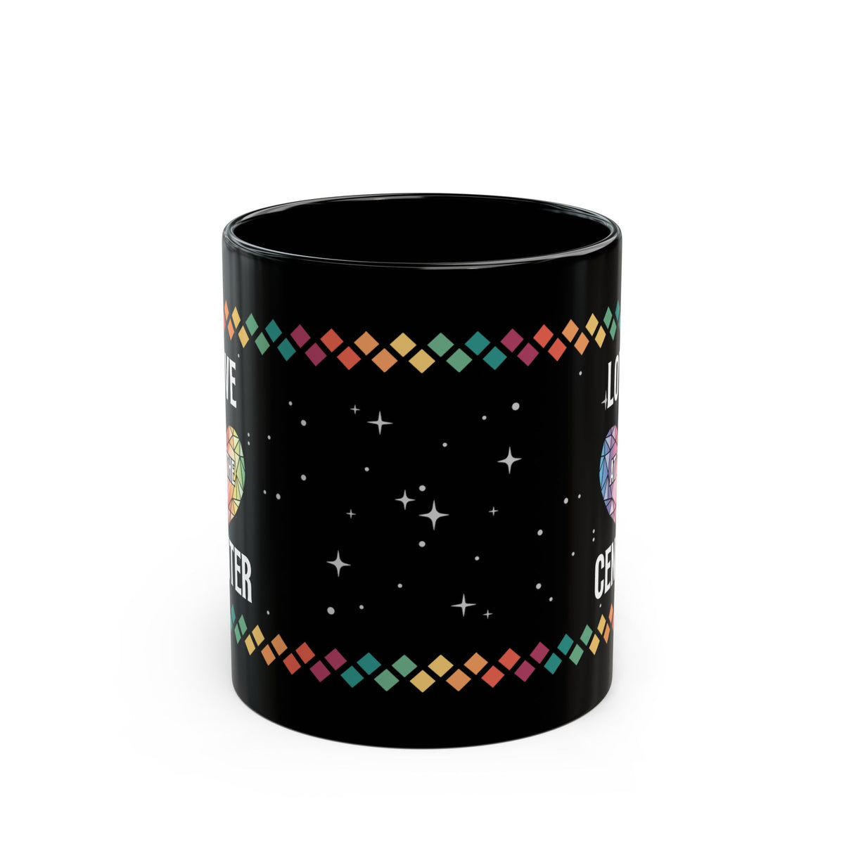 Love at the Center Black Mug (11oz, 15oz)