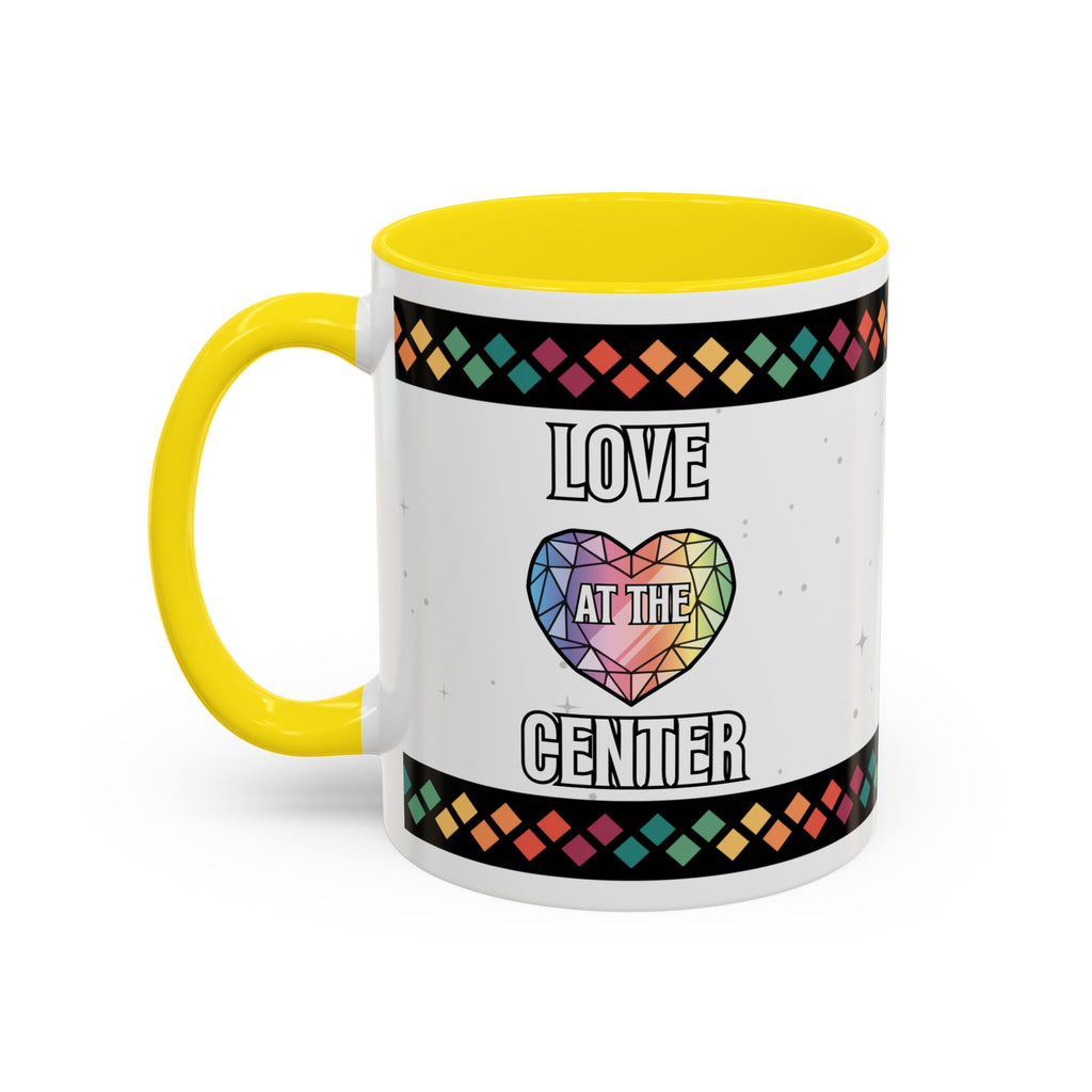 Love at the Center Accent Coffee Mug (11, 15oz)