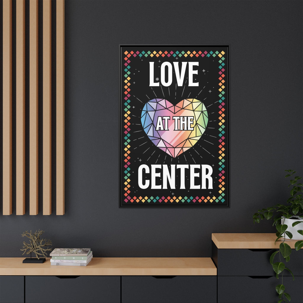 Love at the Center - Matte Canvas, Framed (Multi-color)
