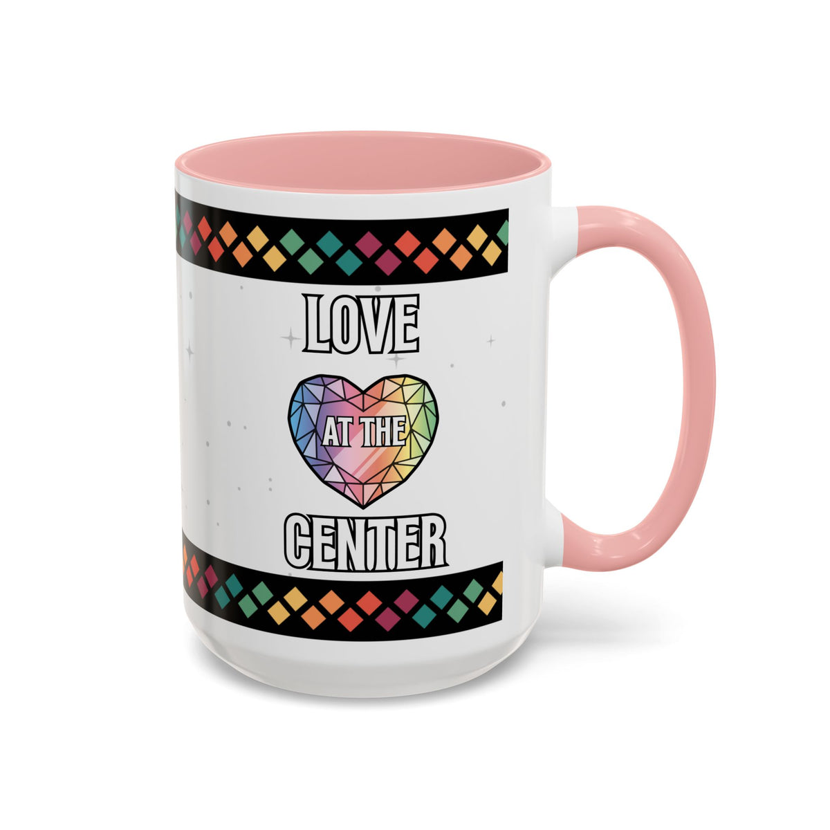 Love at the Center Accent Coffee Mug (11, 15oz)