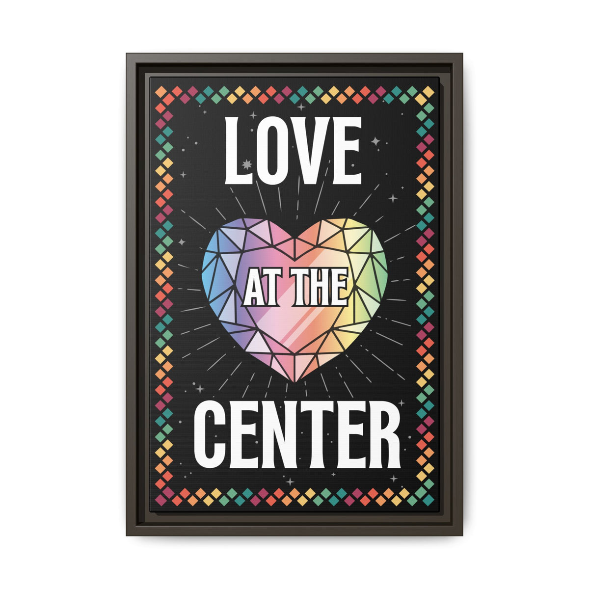 Love at the Center - Matte Canvas, Framed (Multi-color)
