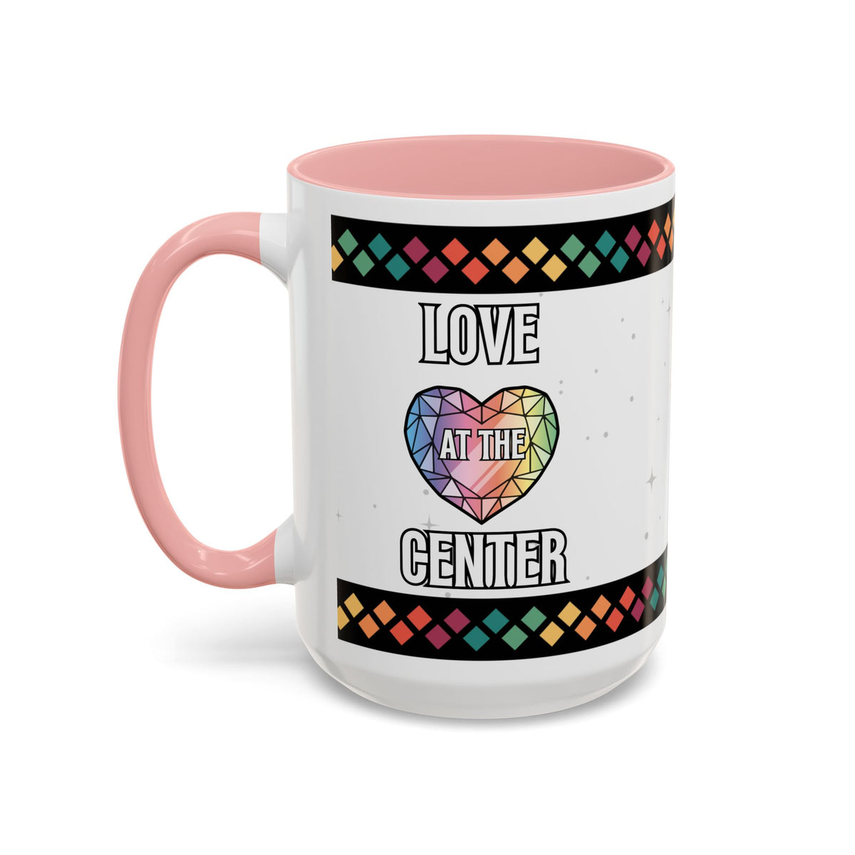 Love at the Center Accent Coffee Mug (11, 15oz)