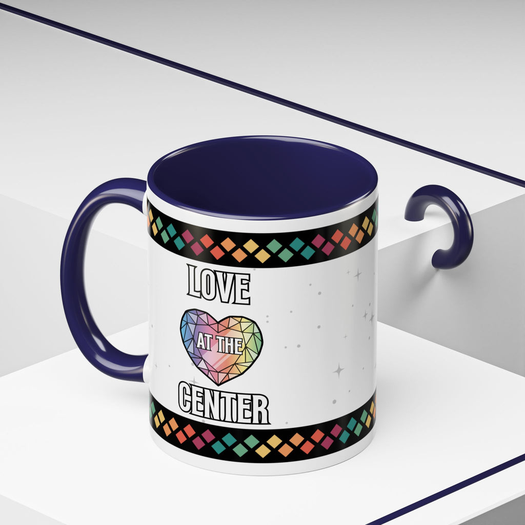 Love at the Center Accent Coffee Mug (11, 15oz)